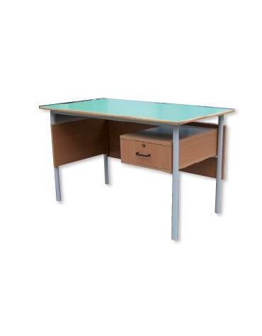 CATTEDRA 1 CASSETTO CON SERRATURA - PANNELLO ANTERIORE - CM 140X70X76H