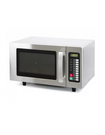 Forno professionale a microonde inox Lt. 25 - Comandi digitali - Potenza Kw 1 - Piatto fisso - cm 51x43x31h