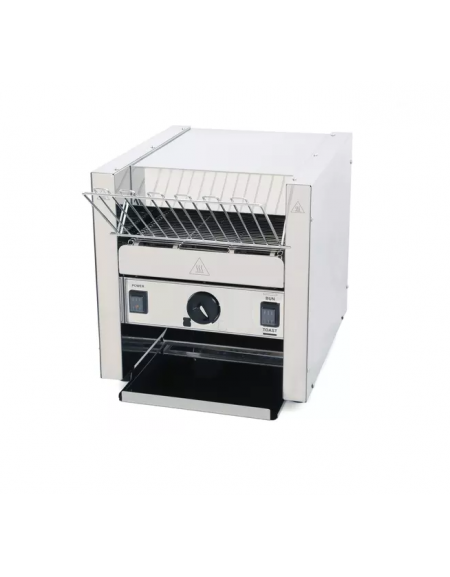 Tostapane professionale in acciaio inox a nastro orizzontale da mm 250 - 600 fette orarie - Potenza Kw 2,1