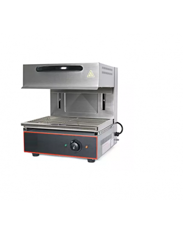 Salamandra mobile in acciaio inox -  Potenza W 2800 -  Area cottura cm 44x32 - cm 47,5x51x53h