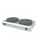 Crepiera professionale doppia elettrica - 2 piastre da diametro cm 35- Potenza totale Kw 4,4 - cm 83,5x50,5x14,5h