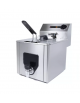 Friggitrice elettrica professionale da banco in acciaio inox 1 vasca da Lt 8  - MONOFASE - Potenza Kw 3,5 - cm 26,5x47,5x37,5h