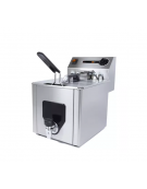 Friggitrice elettrica professionale da banco in acciaio inox 1 vasca da Lt 8 - TRIFASE - Potenza Kw 5,1 - cm 26,5x47,5x37,5h
