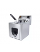 Friggitrice elettrica professionale da banco in acciaio inox 1 vasca da Lt 8 - TRIFASE - Potenza Kw 5,1 - cm 26,5x47,5x37,5h