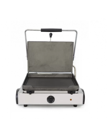 Piastra elettrica per panini in ghisa liscia- superficie cottura cm 36,5x24,5 - Monofase - cm 51,2x43x24h