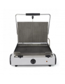 Piastra elettrica per panini in ghisa rigata - superficie cottura cm 36,5x24,5 - Monofase - cm 51,2x43x24h