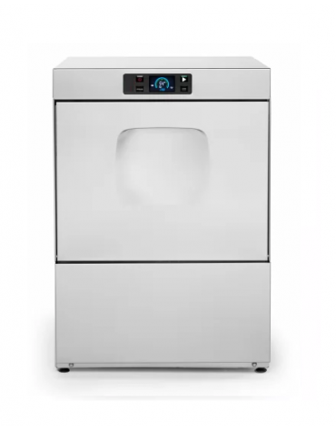 Lavabicchieri cesto cm 50x50-Con pannello comandi LCD-Altezza max bicchiere cm 38-Con partenza SOFT per articoli fragili