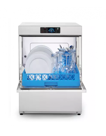 Lavabicchieri cesto cm 50x50-Con pannello comandi LCD-Altezza max bicchiere cm 38-Con partenza SOFT per articoli fragili