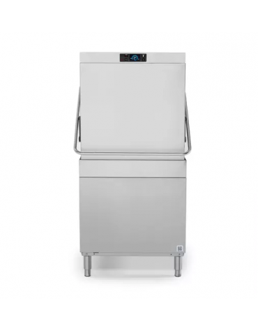 Lavastoviglie a capotta - 6 cicli di lavaggio con pompa di scarico inclusa - cesto cm 50x60 - Display LCD - Trifase