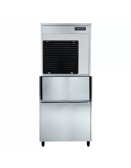 Fabbricatore produttore di ghiaccio triturato granulare - Produzione giornaliera 182 Kg - Contenitore da 64 Kg - Ad aria o acqua