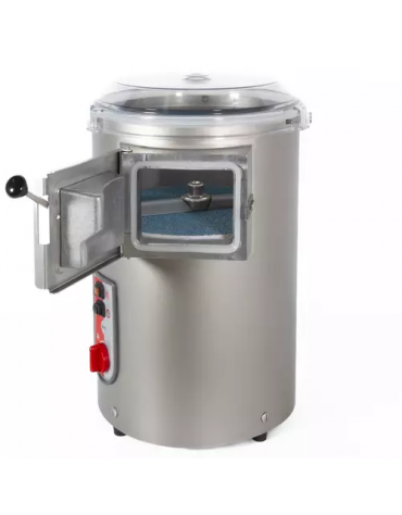 Pelapatate elettrico professionale in acciaio inox - Capacità Kg 5 - Produzione oraria Kg 100 - mm 333x367x490h