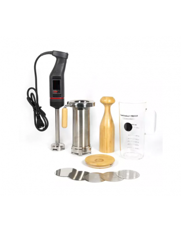 Set mixer ad immersione professionale con mescolatore da cm 22,3 + emulsionatore - Potenza 240 watt - Velocità variabile