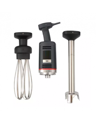 Mixer ad immersione professionale con frusta e mescolatore da cm 42,5 - Potenza Watt 570 - Velocità variabile