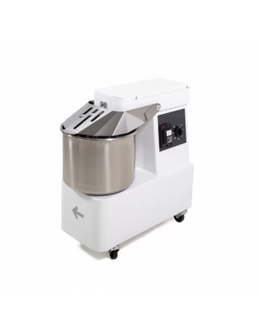 Impastatrice a spirale ad 1 velocità - testata e vasca fisse - Capacità Kg 5 di farina - Watt 370 - Monofase - cm 28x59x57,5h