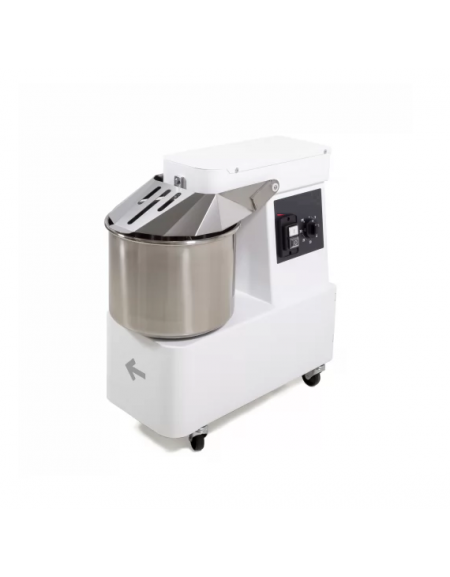 Impastatrice a spirale ad 1 velocità - testata e vasca fisse - Capacità Kg 5 di farina - Watt 370 - Monofase - cm 28x59x57,5h