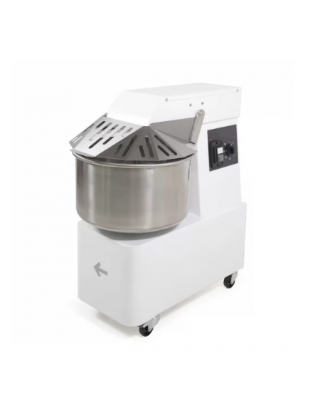 Impastatrice a spirale ad 1 velocità - testa sollevabile e vasca estraibile - Capacità Kg 10 di farina - Watt 750 - Monofase