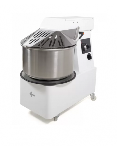 Impastatrice a spirale ad 1 velocità - testata e vasca fisse - Capacità Kg 20 di farina - Potenza Kw 1,1 - Trifase