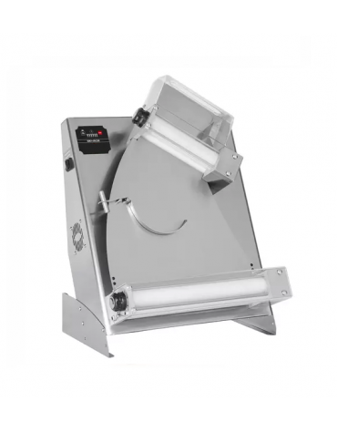 Stendipizza in acciaio inox - rullo superiore inclinato - diametro pizza da 14 a 29 cm - Potenza Watt 240 - cm 48x38x66h