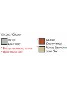 Vetrina trapezoidale cristalli temperati - Base e cappello in colore silver - 2 faretti a Led - cm 93 x 44 x 200h