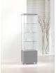Vetrina con montanti in alluminio e mobile in kit h.43 cm. - cm 53 x 39 x 183h