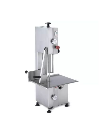 Segaossa inox per macelleria - lama da mm 1550x16 - tavolo da lavoro mm 395x415 - ampiezza taglio mm 215 - Watt 750 - TRIFASE