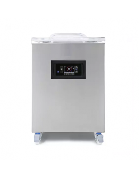 Confezionatrice sottovuoto a pavimento - display touch - 2 barre saldanti cm42 - Vuoto controllato da sensore - pompa 40 m³/h
