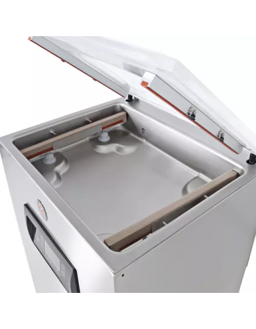 Confezionatrice sottovuoto a pavimento - display touch - 2 barre saldanti cm42 - Vuoto controllato da sensore - pompa 40 m³/h
