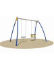 Altalena con struttura in acciaio zincato - 2 posti - Sedili Piano/Gabbia - Dimensioni cm 335x180x230h