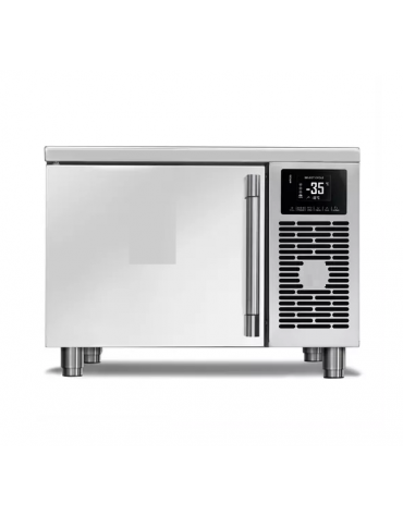 Abbattitore da banco in acciaio inox - capacità 3 teglie GN 1/1 - con sonda al cuore - potenza tot. Watt 500 -  cm 60x86,4x46h