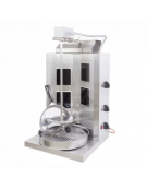 Gyros Kebab elettrico con 4 resistenze verticali - capacità di carico Kg 20/25 - potenza totale Kw 2,6 - cm 50x50x87h