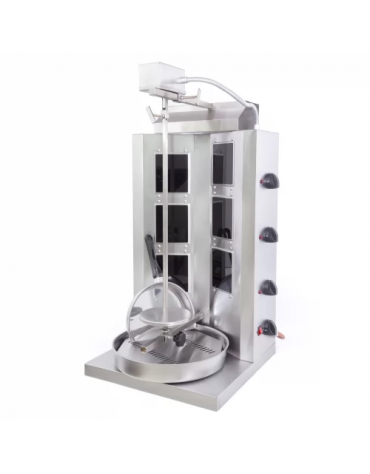 Gyros Kebab elettrico con 6 resistenze verticali - capacità di carico Kg 35/40 - potenza totale Kw 3,9 - cm 50x50x104h