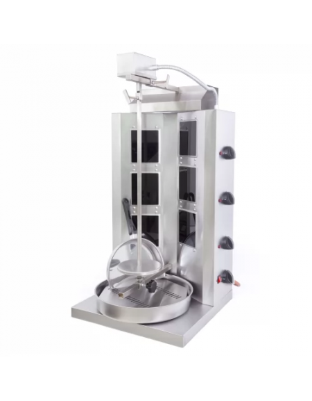 Gyros Kebab elettrico con 6 resistenze verticali - capacità di carico Kg 35/40 - potenza totale Kw 3,9 - cm 50x50x104h