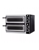 Forno elettrico pizza a camera doppia con 4 termostati - dimensioni interne cm 41x36x9h - capacità 1+1 pizze da Ø 32 cm