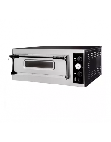 Forno elettrico pizza a camera singola - dimensioni interne cm 66x99x14h - capacità 6 pizze Ø cm 32 - dimensioni cm 98x122x42h