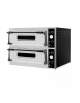 Forno elettrico pizza a doppia camera - dimensioni interne cm 66x99x14h - capacità 6+6 pizze Ø cm32 - dimensioni cm 98x122x75h