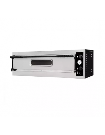 Forno elettrico pizza a camera singola - dimensioni interne cm 108x108x14h - capacità 9 pizze Ø cm 32 -  cm 136x131,4x41,3h