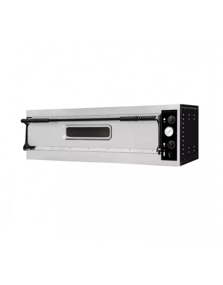 Forno elettrico pizza a camera singola - dimensioni interne cm 108x108x14h - capacità 9 pizze Ø cm 32 -  cm 136x131,4x41,3h