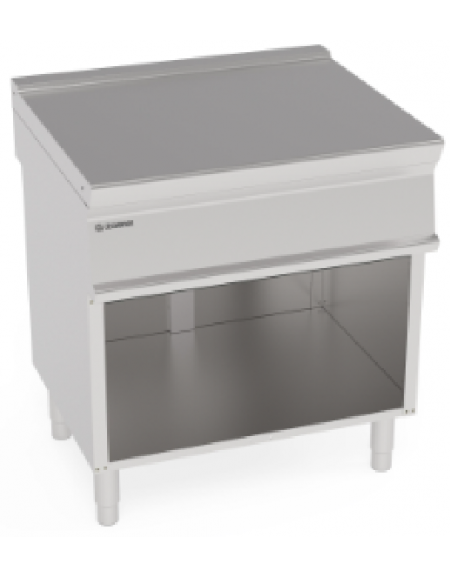 Piano di lavoro neutro in acciaio inox vano aperto - senza cassetto - cm 45x70x90h