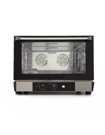 Forno snack elettrico a convezione ventilato - regolazione manuale dell'umidità.- capacità 4 vassoi da cm 60x40 - Potenza Kw 3,4