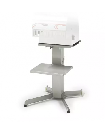 Suppoorto per tagliapane professionale in acciaio inox - piattaforma intermedia regolabile - cm 49,4x56,7x60,5h