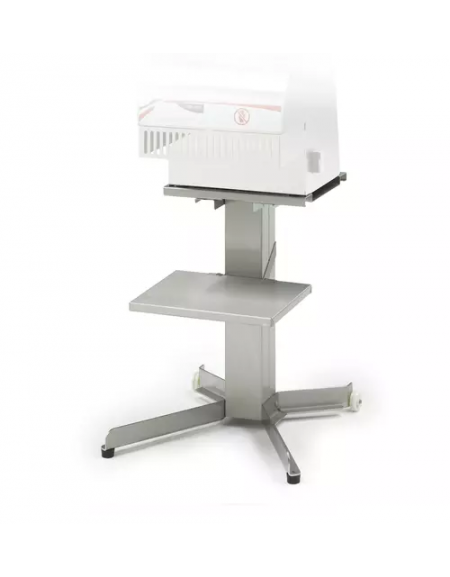 Suppoorto per tagliapane professionale in acciaio inox - piattaforma intermedia regolabile - cm 49,4x56,7x60,5h