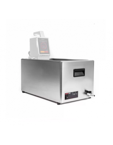 Vasca potenziata per roner cuocitore a bassa temperatura in acciaio inox - potenza tot. Watt 750 - Capacità Lt. 28