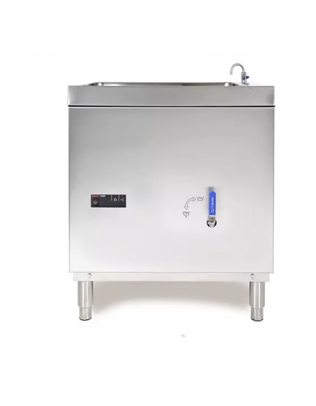 Vasca potenziata per roner cuocitore a bassa temperatura in acciaio inox - potenza tot. Kw 3- Capacità Lt. 120