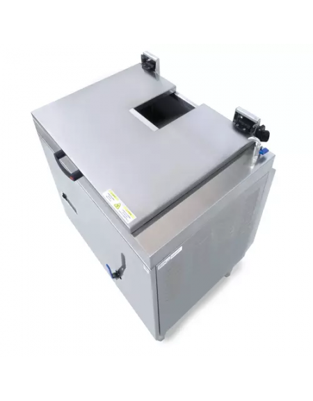 Vasca potenziata per roner cuocitore a bassa temperatura in acciaio inox con coperchio - Kw 3 - Capacità Lt. 120