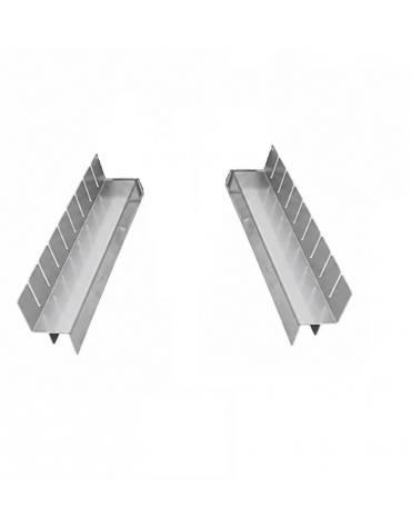 Set 2 supporti in acciaio inox per divisori per vasca isolata o potenziata da 28/56 Litri