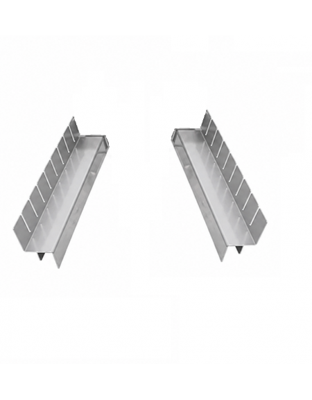 Set 2 supporti in acciaio inox per divisori per vasca isolata o potenziata da 28/56 Litri