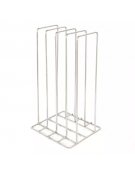 Rack rastelliera 4 supporti in acciaio inox per vasca potenziata da Lt. 120 - Dimensioni mm 199x176x351h