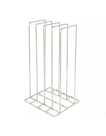 Rack rastelliera 4 supporti in acciaio inox per vasca potenziata da Lt. 120 - Dimensioni mm 199x176x351h