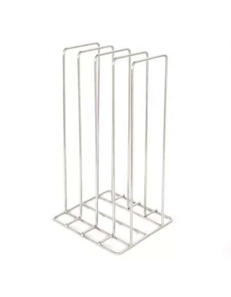 Rack rastelliera 4 supporti in acciaio inox per vasca potenziata da Lt. 120 - Dimensioni mm 199x176x351h