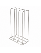 Rack rastelliera 3 supporti in acciaio inox per vasca potenziata da Lt. 120 - Dimensioni mm 199x176x351h